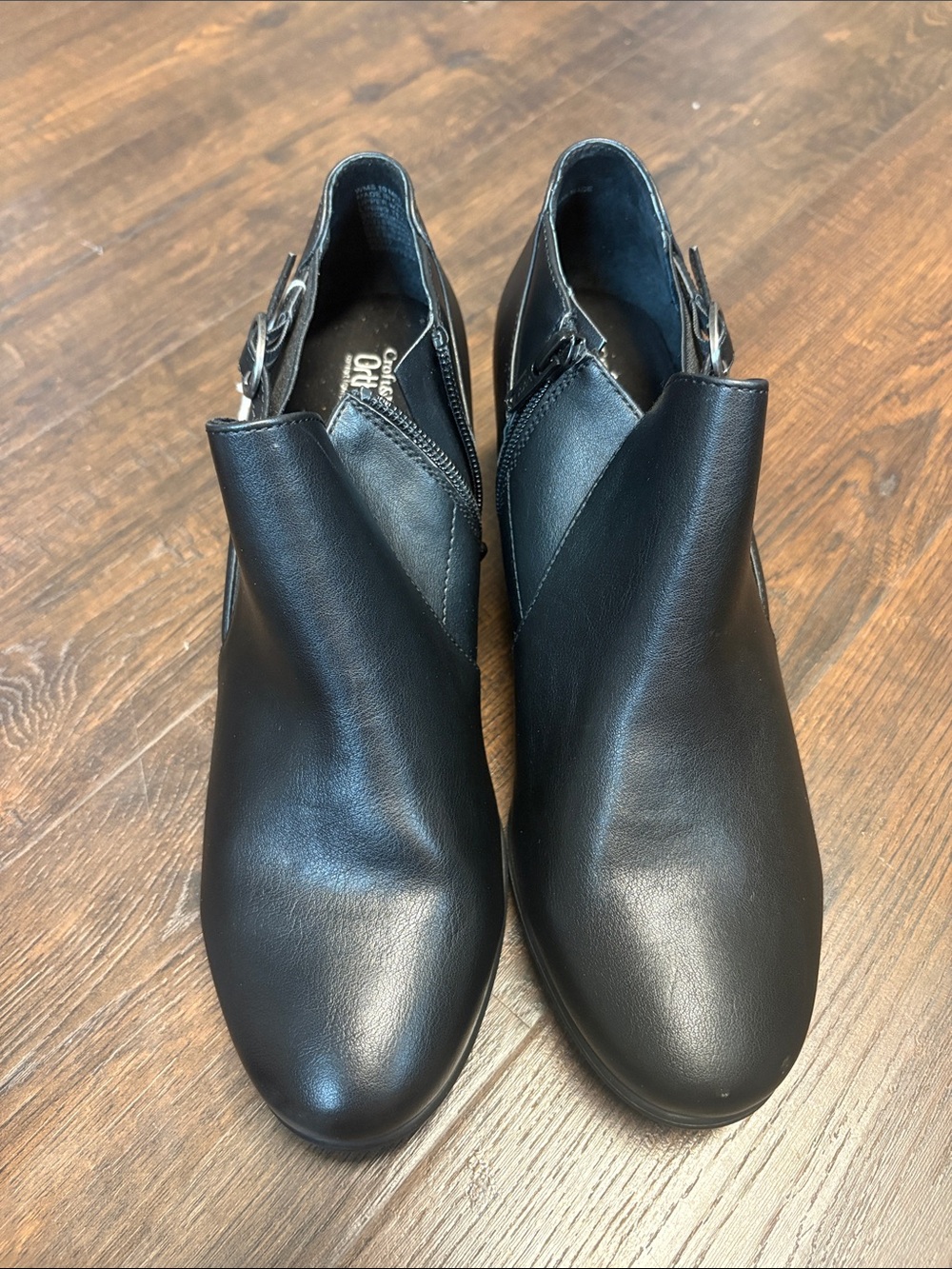 Croft and Barrow NIB Black Leather Slingback Mule with Buckle Womens size 10